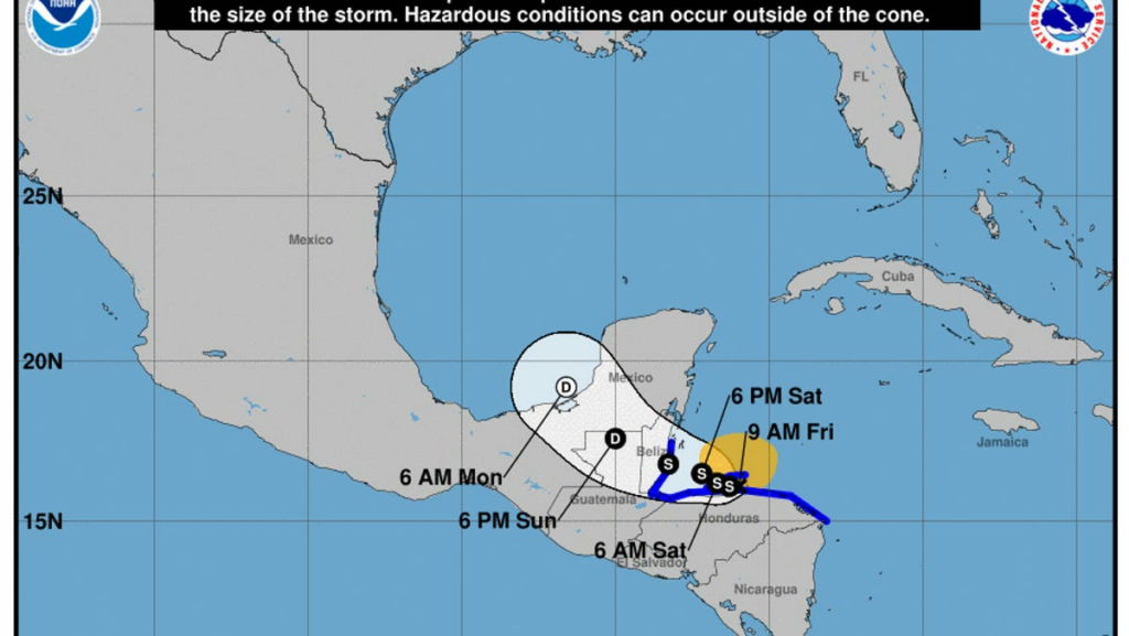 Track spares Florida, ends with Honduras