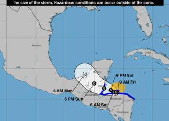 Track spares Florida, ends with Honduras