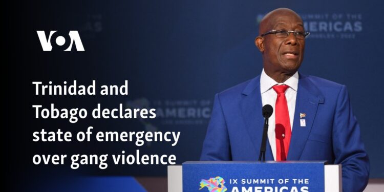 Trinidad and Tobago declares state of emergency over gang violence