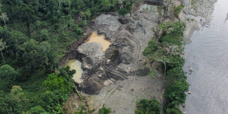 se desvían cantidades ingentes de diésel para la minería ilegal del oro en la Amazonía