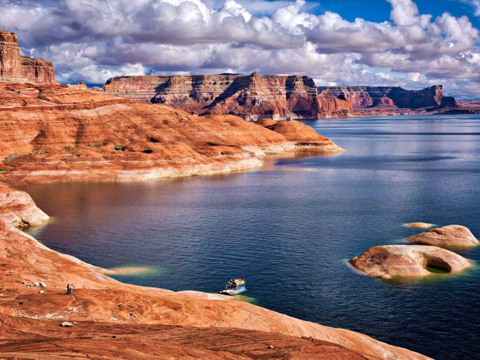 Rock Formation along the shore of Lake Powell.