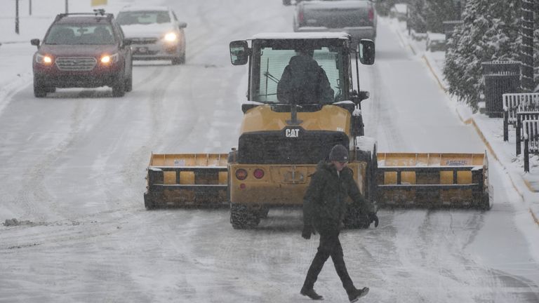 The polar vortex pushed cold weather into central states, like Ohio. Pic: AP 