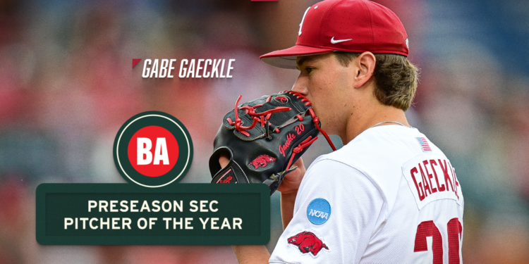 Gaeckle Named Preseason SEC Pitcher of the Year by Baseball America
