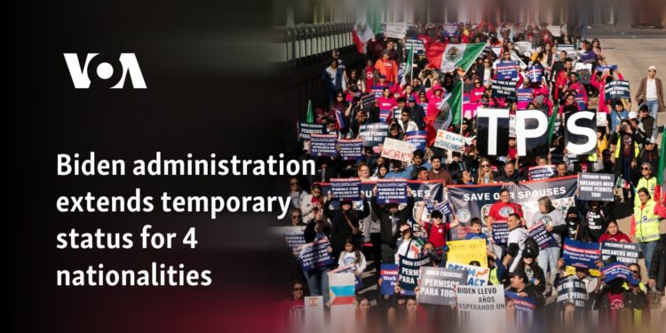 Biden administration extends temporary status for 4 nationalities