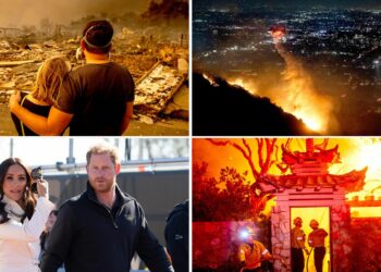 California wildfires latest: Harry and Meghan call on Californians to 'open your home' to residents - as thousands more told to flee fires | US News