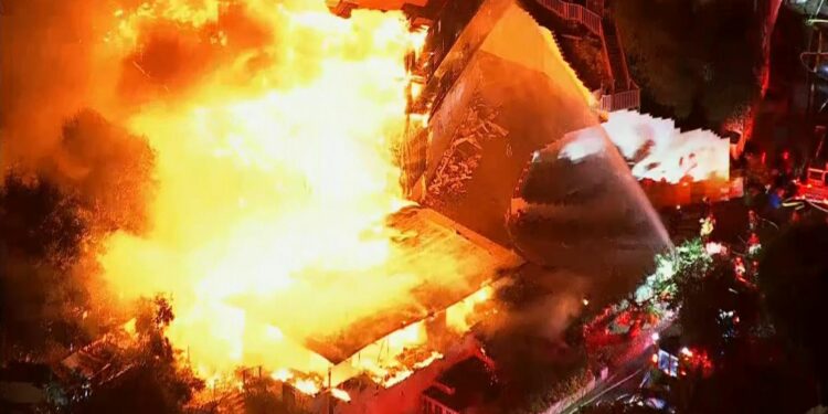 California wildfires latest: New wildfire tears through Hollywood Hills - as five dead and 130,000 told to flee homes | US News