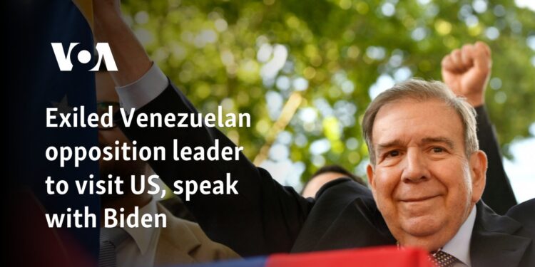 Exiled Venezuelan opposition leader to visit US, speak with Biden