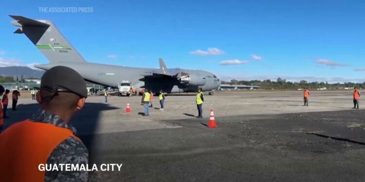Flights carrying migrants deported from US land in Guatemala City as Trump administration toughens policies