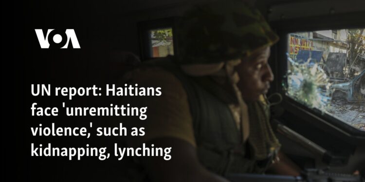 Haitians face 'unremitting violence,' such as kidnapping, lynching