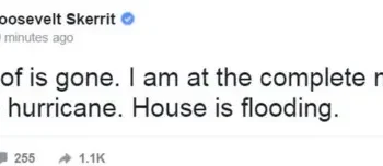 Facebook Facebook post by Dominica's prime minister saying his house was flooding - 19 September 2017