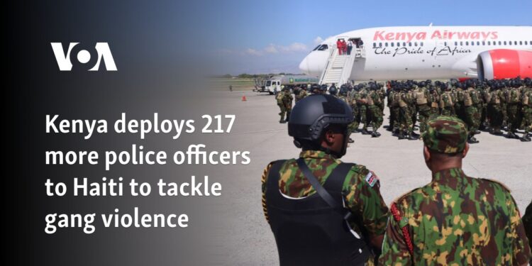 Kenya deploys more police officers to Haiti to tackle gang violence