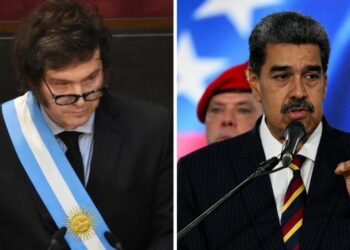 Javier Milei and Nicolás Maduro.