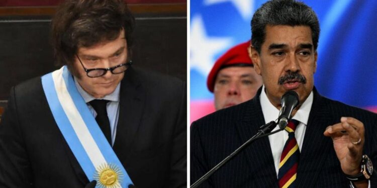 Javier Milei and Nicolás Maduro.