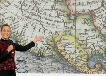 Mexico president trolls Trump with "Mexican America" map after his "Gulf of America" name change proposal