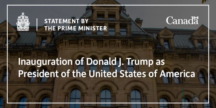 Statement by the Prime Minister on the inauguration of Donald J. Trump as President of the United States of America