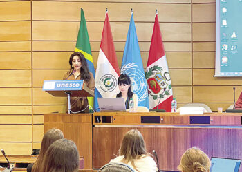 Yoselín Rodríguez expone sus ideas en un evento de la Unesco el año pasado