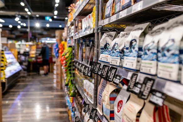 “Buy Local” signs at a grocery store in Victoria, British Columbia, last week.