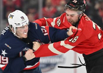 Canada and US hockey players brawl amid nationalist furor over Trump’s trade war