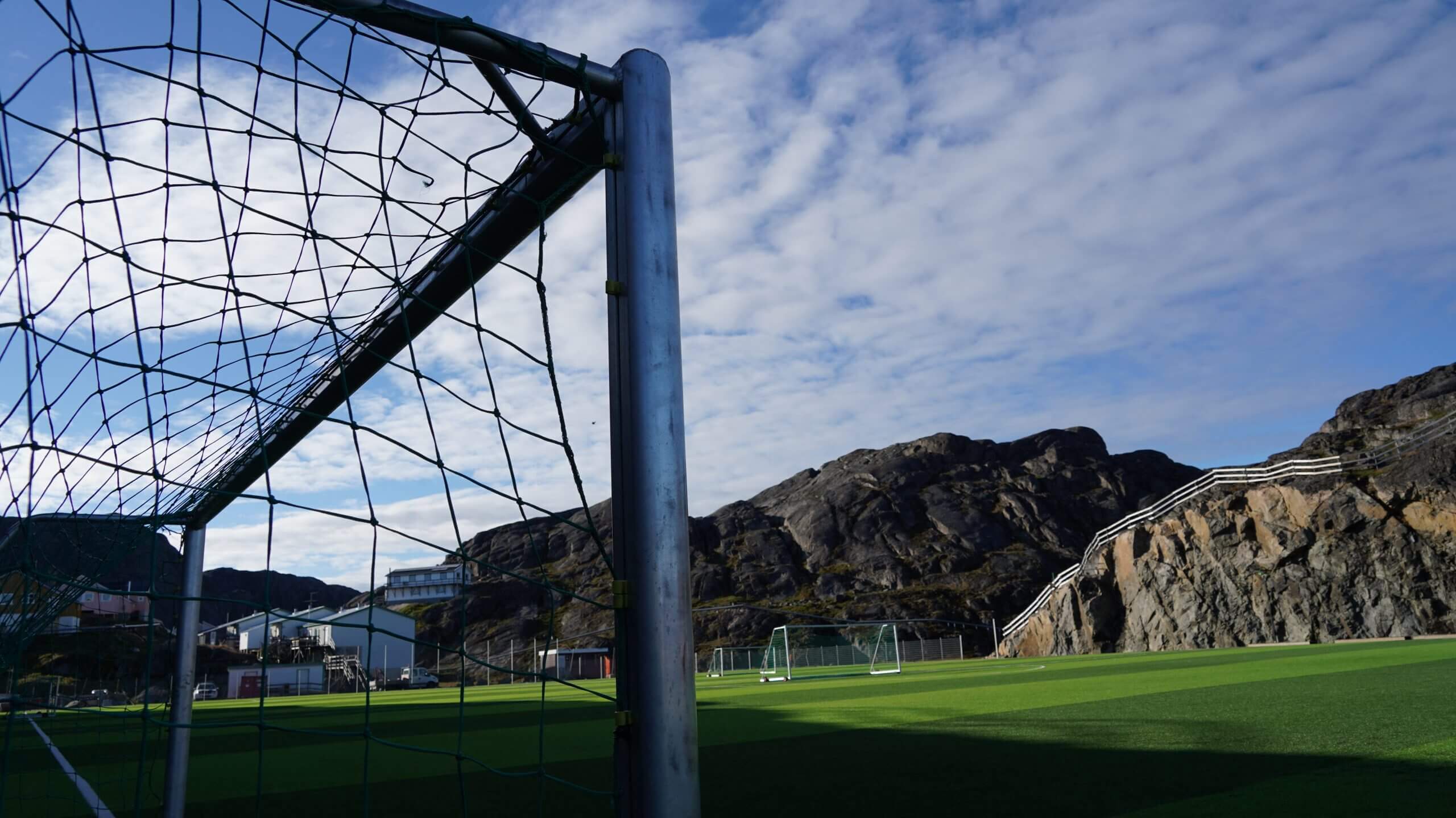 A football pitch in Maniitsoq, Greenland