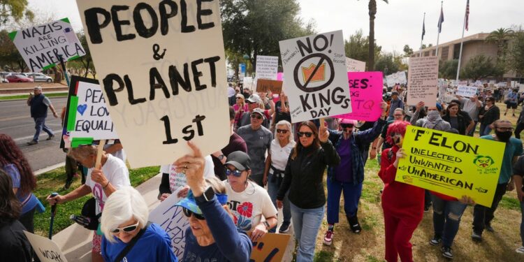 Trump protests in Arizona have no clear message