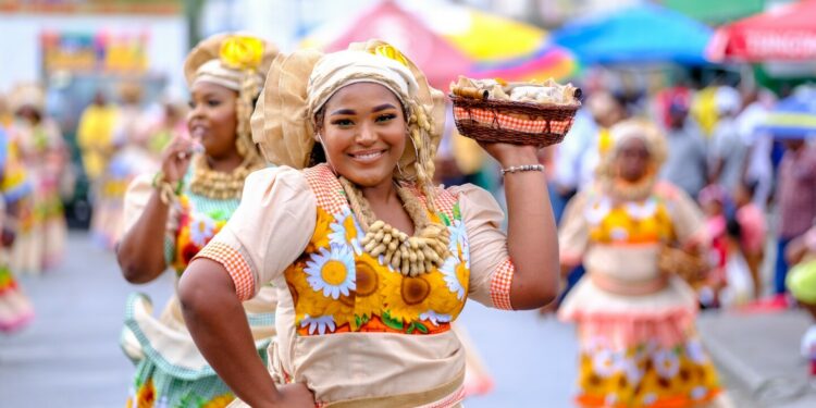Outdoor festivals and traditional outfits