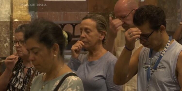 Argentines pray for Pope Francis’ health at Buenos Aires cathedral Mass