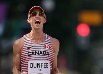 Canadian racewalker Evan Dunfee sets North American 20km record