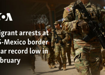Migrant arrests at US-Mexico border near record low in February