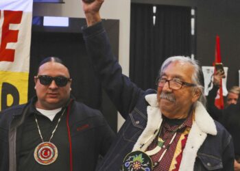 Native American activist Leonard Peltier, freed from prison, is welcomed on North Dakota reservation