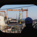 Ships under construction at the HD Hyundai Heavy Industries Company shipyard in Ulsan, South Korea