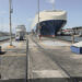 A canal worker stands at the control center of the Miraflores locks on the Panama Canal