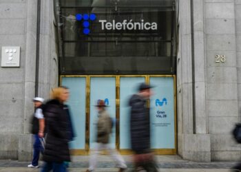 A Telefónica store in Madrid.