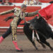 Colombian bullfighter Luis Bolivar fights Perecudo bull
