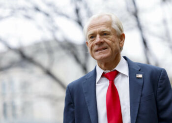 Peter Navarro arrives at the E. Barrett Prettyman Courthouse on Jan. 25, 2024 in Washington, D.C. (Anna Moneymaker/Getty Images)