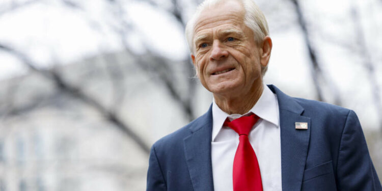 Peter Navarro arrives at the E. Barrett Prettyman Courthouse on Jan. 25, 2024 in Washington, D.C. (Anna Moneymaker/Getty Images)