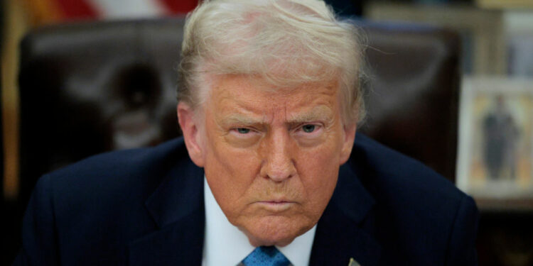 President Trump Signs Executive Orders In The Oval Office