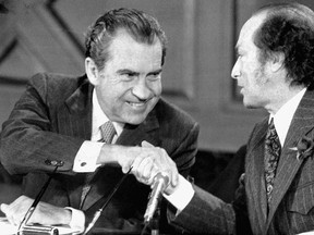 RIchard Nixon and Pierre Trudeau.