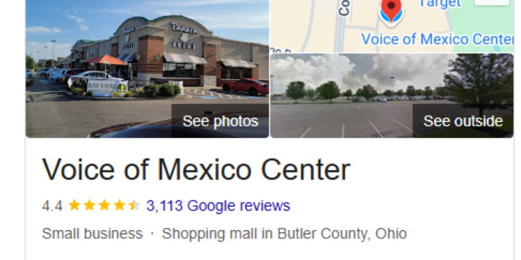 Voice of America Centre changed to ‘Voice of Mexico Center’ on Google