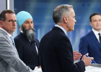 Canada’s Party Leaders Face Tough Questions on Confronting Trump in Election Debate