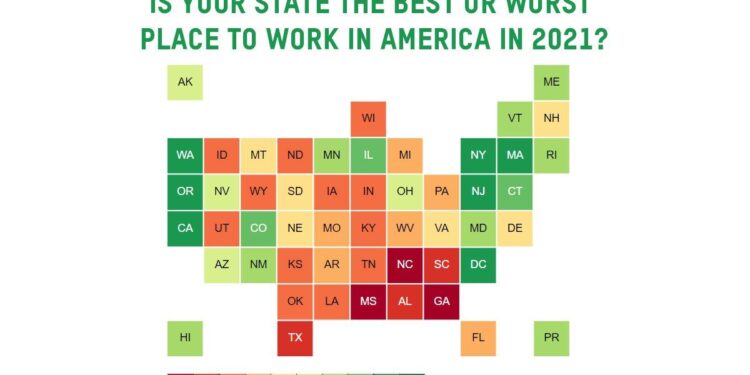Discover the Top and Bottom States for Job Seekers in the U.S