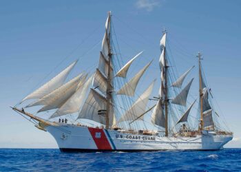 Experience the Arrival of the US Coast Guard Cutter Eagle in Colorful Bridgetown, Barbados!