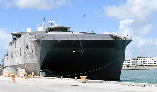 USNS Spearhead: A Bold Journey Delivering JTF-LI Troops from Sint Maarten to Martinique!