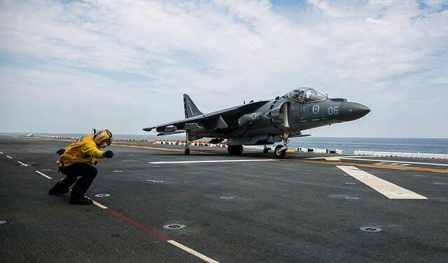 US AV-8B Harrier II Takes Flight Over Guyana: A Powerful Display of Strength Amidst Escalating Tensions with Venezuela